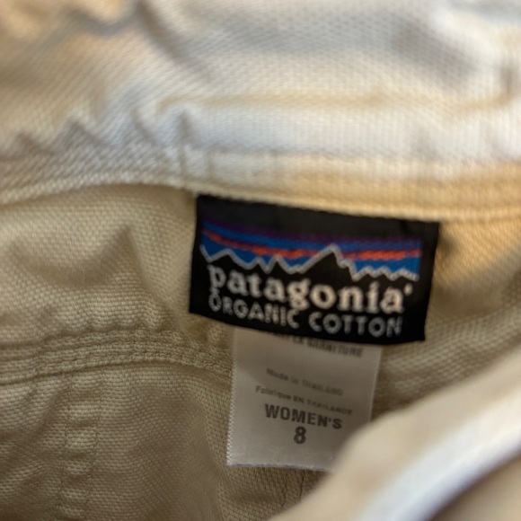 Patagonia womens cream double canvas casual outdoor work low rise pants size 8 - Picture 8 of 12